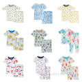 Summer Cartoon Children Pyjamas Set Cotton Sleepwear